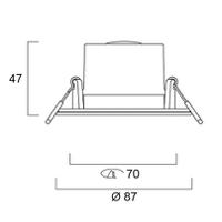 90027 Sylvania LED Spotlight, 240 V, 87 x 47 mm, 4.8 W