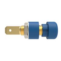 rs-ibu-5568-au-bl Schutzinger Blue Female Banana Connector, 4 mm Connector, Cable Lug Termination, 32A, 30 V ac, 60 V dc, Gold Plating