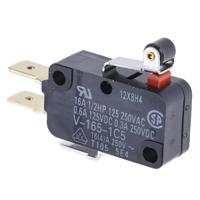 v-165-1c5 Omron Short Roller Lever Micro Switch, Tab Terminal, 16 A @ 250 V ac, SPDT, IP40