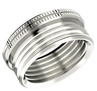 52104503 Lapp Cable Gland Adaptor, PG36 Exterior Thread, M40 Interior Thread, Nickel Plated Brass, SKINDICHT Series