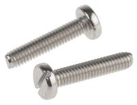 526-934 RS PRO Slot M2.5 Pan A2 304 Stainless Steel Machine Screws DIN 85 x 12.0mm