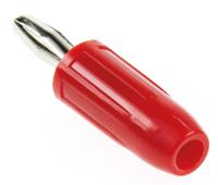 bu-00246-2 Mueller Electric Red Male Banana Plug, 4 mm Connector, 15A, Nickel Plating