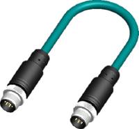 283-4986 RS PRO Male 4 way Straight M12 to Male 8 way RJ45 Actuator/Sensor Cable, 2 m