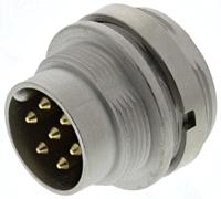 0314-07 Lumberg 7 Pole Din Plug, DIN EN 60529, 5A, 250 V ac IP68, Male, Wall Mount
