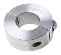 046202020 Huco Shaft Collar, Two Piece, Clamp Screw, Bore 20mm, OD 40mm, W 15mm, Stainless Steel