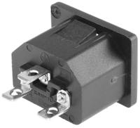 776-9131 RS PRO C14 Snap-In IEC Connector Male, 10A, 250 V