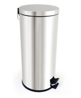 221-1602 RS PRO 30L Silver Pedal Stainless Steel Waste Bin