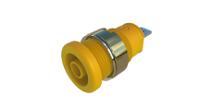 972355203 Hirschmann Test & Measurement Yellow Female Banana Socket, 4 mm Connector, Tab Termination, 25A, Nickel Plating