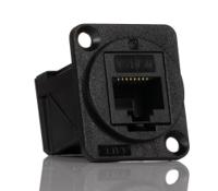 257-6703 RS PRO Single-Port RJ45 Female Feedthrough Ethernet Connector, Cat6, Unshielded