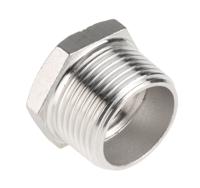 499-3524 RS PRO Stainless Steel Pipe Fitting Hexagon Bush, Male R 3/4in x Female G 1/2in