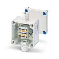 3001998 Phoenix Contact E AB A Series Grey ABS Junction Box, 6 Terminals, 85 x 83 x 60mm