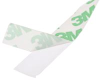 9087-12mmx50m 3M 9087 White Double Sided Plastic Tape, 0.26mm Thick, 5.2 N/cm, PVC Backing, 12mm x 50m