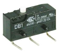 db1c-d2aa ZF Button Micro Switch, Through Hole Terminal, 6 A @ 250 V ac, SPDT
