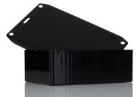 1591ssflbk Hammond 1591 Series Black ABS Enclosure, IP54, Flanged, Black Lid, 110.1 x 82.2 x 40mm