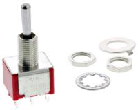 1-1825139-8 TE Connectivity Toggle Switch, Panel Mount, (On)-Off-(On), DPDT, Solder Terminal