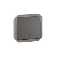 070048 Legrand Grey Push Button Light Switch, 1 Way