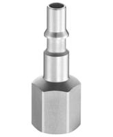 crp-066102p2 PREVOST Treated Steel Female Plug for Pneumatic Quick Connect Coupling, G 3/8 Female Threaded