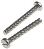 914-1579 RS PRO Slot M2.5 Pan A2 304 Stainless Steel Machine Screws DIN 85 x 20.0mm