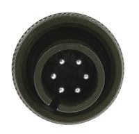 ms3106a-14s-6p Amphenol Industrial, MS3106A, Copper Alloy 6 Way Cable Mount MIL Spec Circular Connector, Pin Contacts,Shell Size 14S,