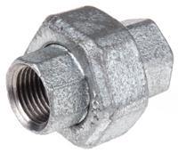 770340204 Georg Fischer Galvanised Malleable Iron Fitting Taper Seat Union, Female BSPP 1/2in to Female BSPP 1/2in