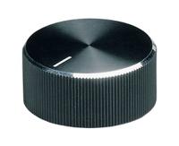 a1432260 OKW 33mm Black Potentiometer Knob for 6mm Shaft Splined, A1432260