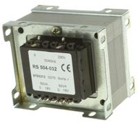 504-032 RS PRO 100VA 2 Output Chassis Mounting Transformer, 18V ac, IEC 61558-2-6