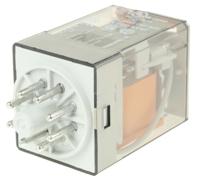 601280120040 Finder Plug In Power Relay, 12V ac Coil, 10A Switching Current, DPDT