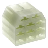 151325-1 TE Connectivity, AMP FASTIN-FASTON 11 Way Nylon Crimp Terminal Housing, 6.35mm Tab Size, Natural