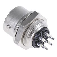 rm12brd-6s81 Hirose Circular Connector, 6 Contacts, Panel, Miniature Connector, Socket, Female, RM Series