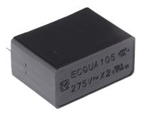 ecquaaf105ma Panasonic ECQUA Polypropylene Film Capacitor, 275V ac, ±20%, 1μF, Through Hole