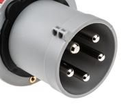 2136337 Scame IP44 Red Cable Mount 3P + N + E Industrial Power Plug, Rated At 63A, 415 V