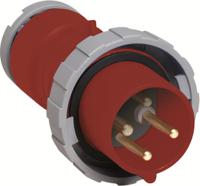 2cma166732r1000 Amphenol Industrial, 2CMA1 IP67, IP69 Red 3P+E Industrial Power Plug, Rated At 32A, 440 V