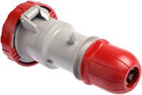 3183247 Scame IP66, IP67 Red Cable Mount 3P + N + E Industrial Power Socket, Rated At 32A, 415 V