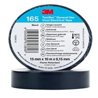 7100184723 3M Temflex Black PVC Electrical Tape, 15mm x 10m