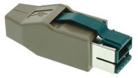 74233-102lf Amphenol Communications Solutions Straight, Cable Mount, Plug- Dual Port Type A 2.0 USB Connector