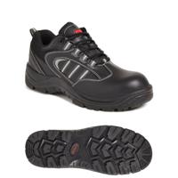 ss705cm-05 Sterling Safety Wear Unisex Black Toe Capped Safety Trainers, UK 5