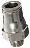 3675-08-17 Legris LF3600 Series Straight Threaded Adaptor, R 3/8 Male to Push In 8 mm, Threaded-to-Tube Connection Style