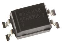 sfh6206-2t Vishay, SFH6206-2T AC Input Transistor Output Optocoupler, Surface Mount, 4-Pin SMD