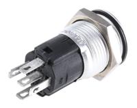 82-45511134 EAO 82 Series Illuminated Push Button Switch, Momentary, Panel Mount, 16mm Cutout, SPDT, Green LED, 250V, IP65, IP67