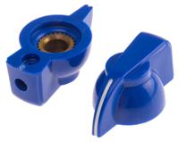 467-2413 RS PRO 32mm Blue Potentiometer Knob for 6.35mm Shaft