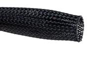 hegpx20-bk-rl30mt HellermannTyton Expandable Braided PET Black Cable Sleeve, 20mm Diameter, 30m Length
