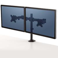 8502601 Fellowes Desk Mounting Monitor Arm for 2 x Screen, 30in Screen Size