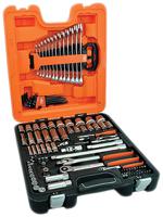 s103 Bahco 103-Piece Metric 1/2 in; 1/4 in Deep Socket/Standard Socket/Spanner/Allen Key/Bit Set with Ratchet, 6 point; Hex