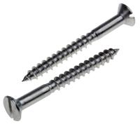 483-2895 RS PRO Slot Countersunk Stainless Steel Wood Screw, A2 304, No. 8 Thread, 40mm Length