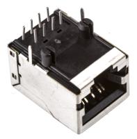 ss-7188s-a-nf Bel-Stewart SS-71 Series Female RJ45 Connector, Through Hole, Cat5e Right Angle 1 Port 8 -Way