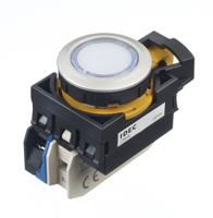cw4l-m1e10q4pw Idec CW Series Illuminated Push Button, Panel Mount, 22mm Cutout, SPST, IP65