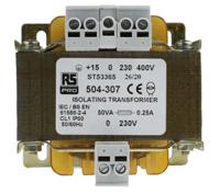 504-307 RS PRO 50VA 1 Output Chassis Mounting Transformer, 230V ac, IEC 61558-2-4