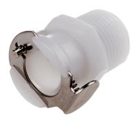 plcd10006bspt Colder Products Hose Connector, Straight Threaded Coupling, BSPT 3/8in, 8.3 bar