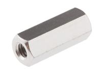 301418040050 Essentra Standoff, M4 x M4 Thread, 18mm Body, Brass, Female/Female