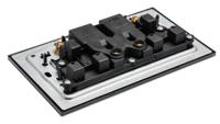 2cla643719n1101-am239147-s ABB Stainless Steel 2 Gang Plug Socket, 2 Poles, 13A, BS 1363